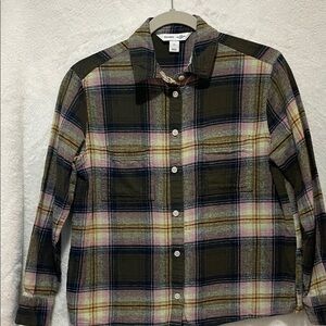 Old Navy Multicolor Plaid Boyfriend Shirt